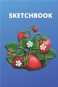 funny strawberry sketchbook