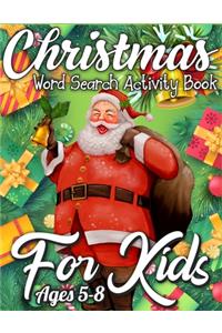 Christmas Word Search Activity Book for Kids Ages 5-8