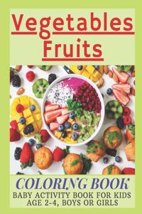 Vegetables Fruits Coloring book