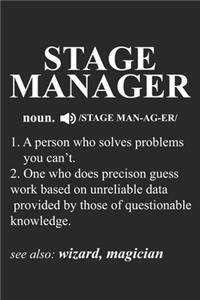 Funny Noun Stage Manager Definition Cool Gift