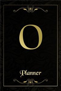 O: Letter Journal Monogram Minimalist Lined Notebook To Do List Undated Daily Planner for Personal and Business Activities with Check Boxes to Help you