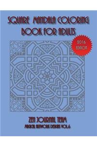 Square Mandala Coloring Book For Adults