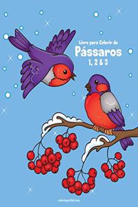 Livro para Colorir de Pássaros 1, 2 & 3