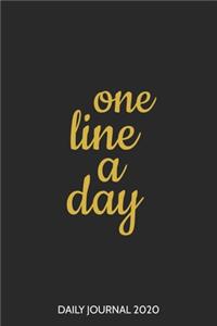 One Line a Day Daily Journal 2020