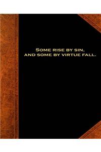 Shakespeare Quote Measure for Measure Some Rise Sin School Comp Book 130 Pages