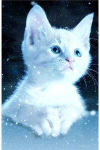 Journal Notebook For Cat Lovers White Kitten