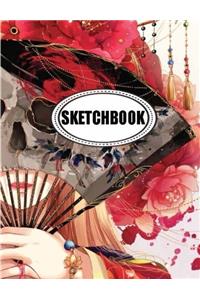 Sketchbook : Girl Anime 14: 120 Pages of 8.5 x 11 Blank Paper for Drawing, Doodling or Sketching (Sketchbooks)