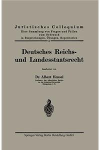 Deutsches Reichs- Und Landesstaatsrecht