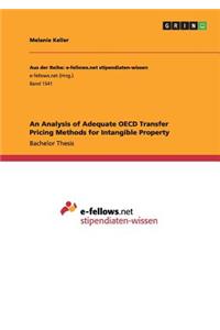Analysis of Adequate OECD Transfer Pricing Methods for Intangible Property