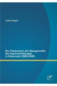 Der Stellenwert des Bezugsrechts bei Kapitalerhöhungen in Österreich 2000-2009