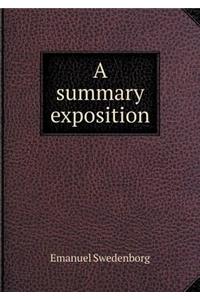 A Summary Exposition