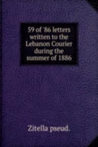 59 OF 86 LETTERS WRITTEN TO THE LEBANON