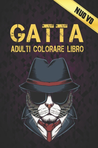 Adulti Colorare Libro Gatti
