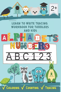 Learn to write tracing workbook for toddlers and kids