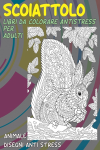 Libri da colorare antistress per adulti - Disegni Anti stress - Animale - Scoiattolo