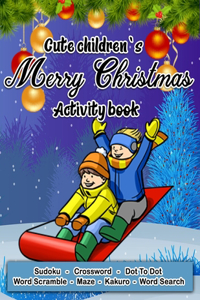 Cute Children's Merry Christmas Activity Book