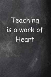 Teacher Work Heart Chalkboard Design Lined Journal Pages