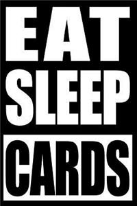 Eat Sleep Cards Notebook for Card Collectors, Medium Ruled Journal