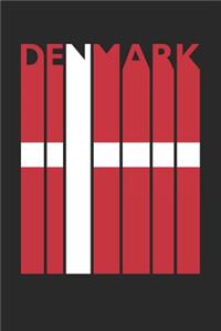 Vintage Denmark Notebook - Retro Denmark Planner - Danish Flag Diary - Denmark Travel Journal