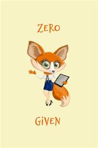 Zero 'fox' Given
