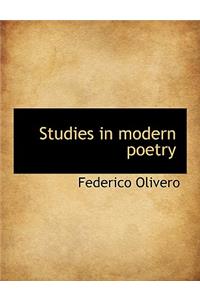 Studies in Modern Poetry