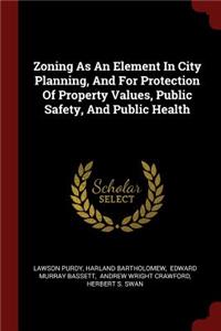 Zoning as an Element in City Planning, and for Protection of Property Values, Public Safety, and Public Health