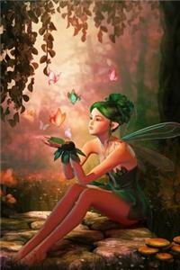 Dragonfly Fairy & Buterflies Grid Notebook