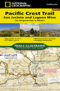 Pacific Crest Trail: San Jacinto and Laguna Mountains Map [San Gorgonio Pass to Mexico]