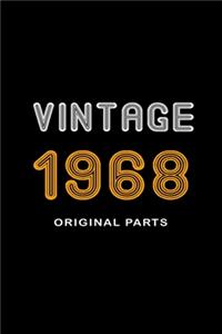 Retro Birthday - Vintage 1968 Notebook Original Parts Gift