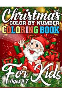 Christmas Color By Number Coloring Book for Kids Ages 4-7