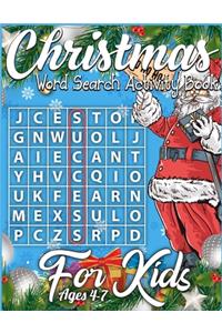 Christmas Word Search Activity Book for Kids Ages 4-7