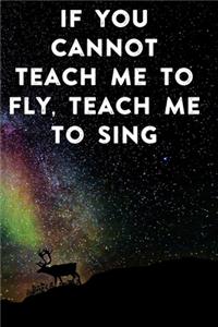 If you cannot teach me to fly, teach me to sing