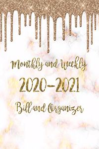 Monthly Weekly Bill and Organizer 2020-2021