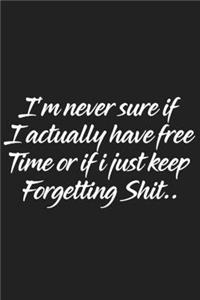 I'm Never Sure If I Actually Have Free Time or If I Just Keep Forgetting Shit..