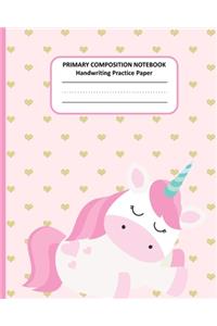 PRIMARY COMPOSITION NOTEBOOK Handwriting Practice Paper