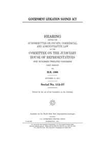 Government Litigation Savings Act