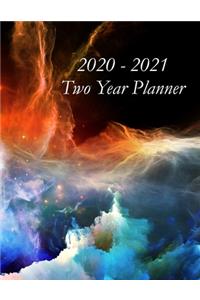 2020 - 2021 Two Year Planner: Nebula Energy Cover - Includes Major U.S. Holidays and Sporting Events