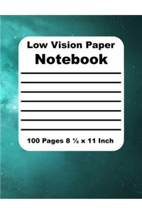 Low Vision Paper Notebook