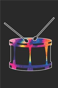 Tie Dye Drums Notebook - Music Instrument Gift for Drummer - Drums Journal - Drums Diary