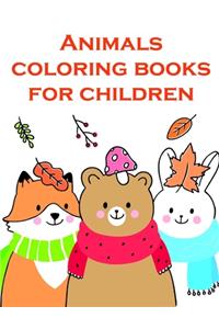 Animals coloring books for children