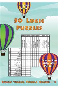 50 Logic Puzzles: Full of Fun Logic Grid Puzzles!