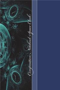 Composition Notebook Space Clock