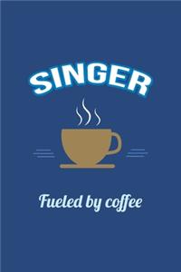 Singer Fueled by Coffee Journal, Blank Sketch Paper