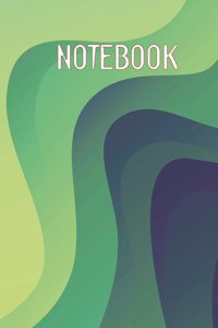 Notebook: Glossy Cover, 160 wide-ruled pages (front and back), Blank Lined Notebook, Letter Size 8.5" x 11" Notebook: Large Composition Book, Green abstract b