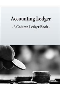 Accounting Ledger - 3 Column Ledger Book -