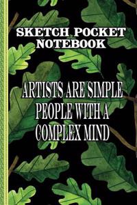 Sketch Pocket Notebook: Sketch Book: Practice Drawing, Paint, Write, Doodle, 6 X 9 Blank Pages: Notes, Sketching Pad, Creative Diary and Journal with Numbered Pages