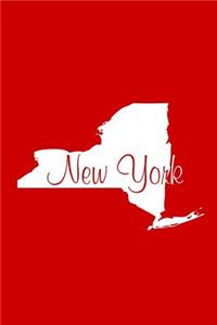New York - Red Lined Notebook with Margins