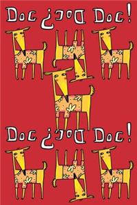 Journal Notebook For Dog Lovers, Orange Dogs in a Row 5