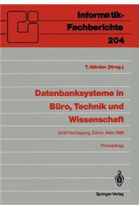 Datenbanksysteme in Büro, Technik Und Wissenschaft