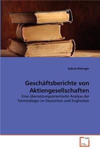 Geschäftsberichte von Aktiengesellschaften